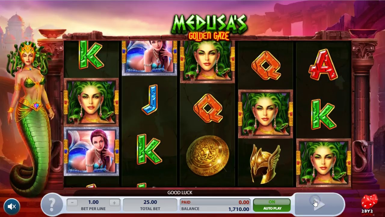 Эпический слот «Medusa's Golden Gaze» на рабочем зеркале казино Slot V